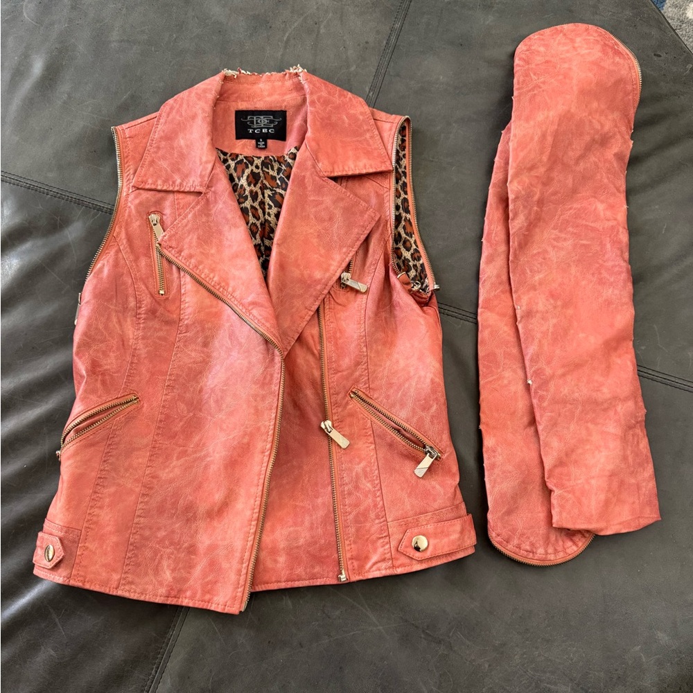 Coral Biker Jacket and Vest